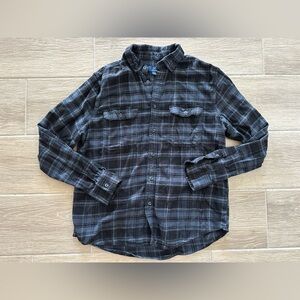 George men’s blue plaid flannel medium button down